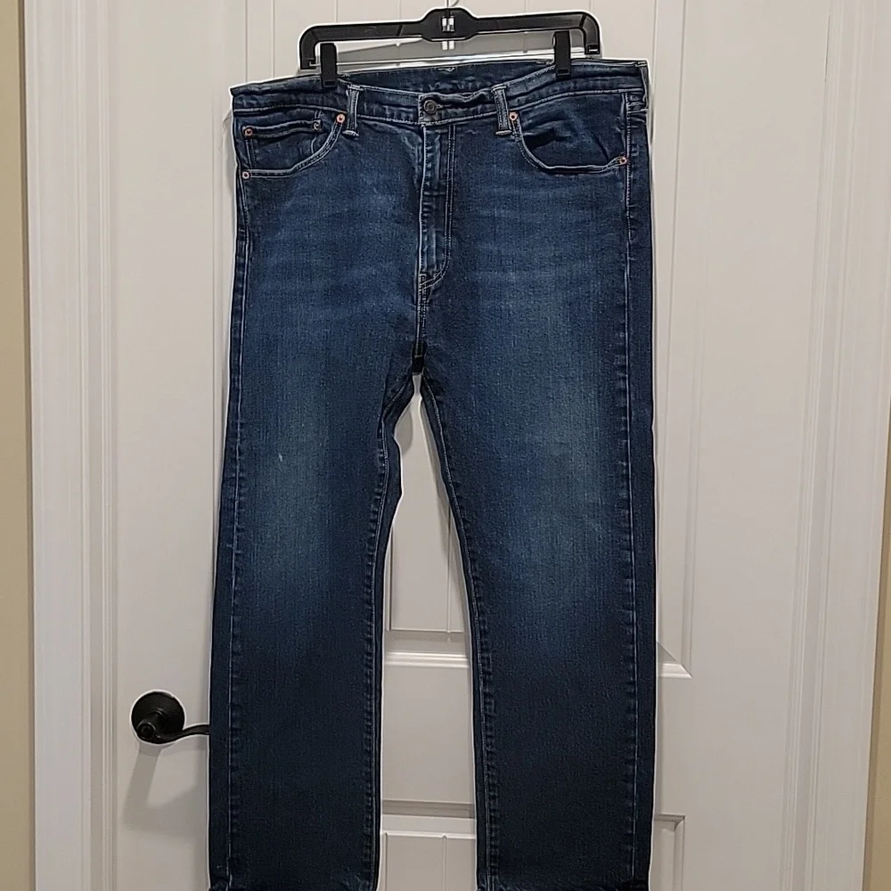 Levi's 505 Regular Fit Blue Straight-Leg Jeans  Size 40x30 - Picture 8 of 8